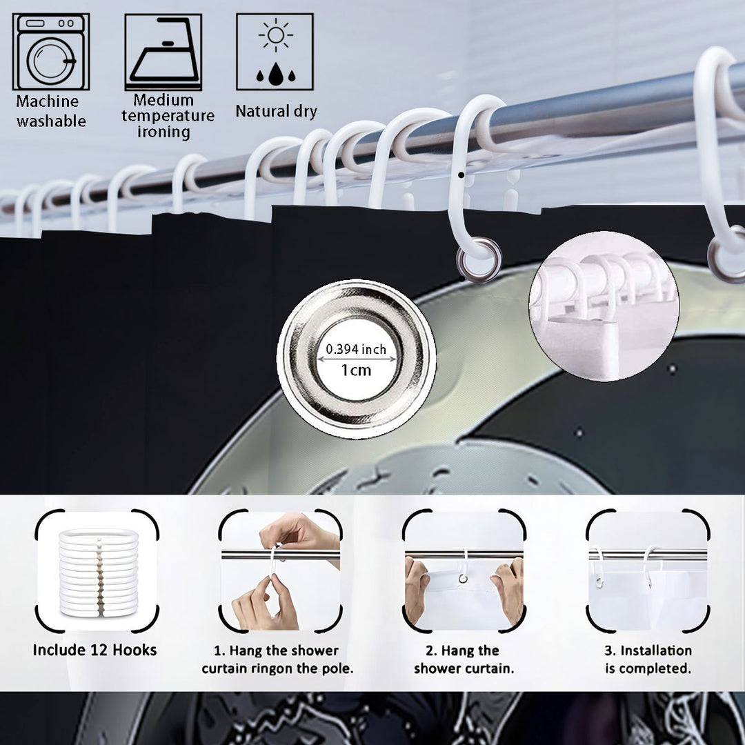 Artistic Skull Themed Bathroom Set Bowlift
