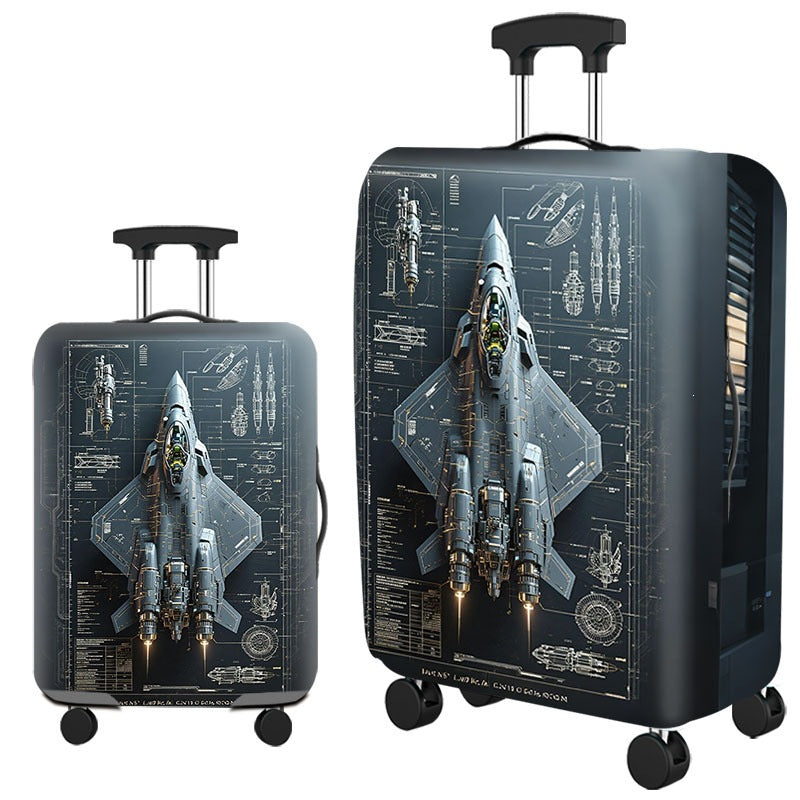 Artistic Cat-Themed Hard Shell Suitcase Bowlift