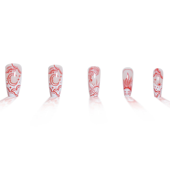 Artistic Patterned Press-On Nails Bowlift
