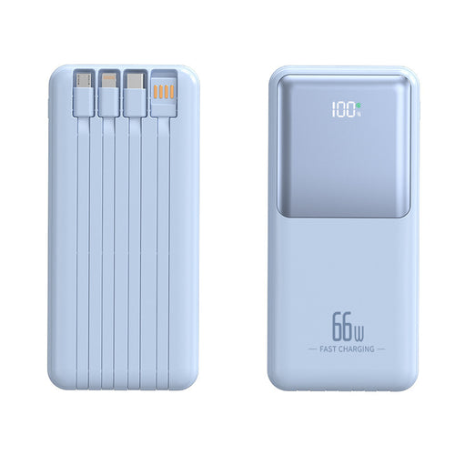 Portable power bank with integrated multifunction charging cable Bowlift