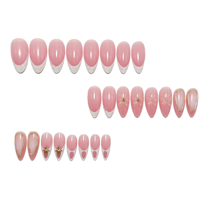 Elegant and sophisticated artificial nails with floral design Bowlift