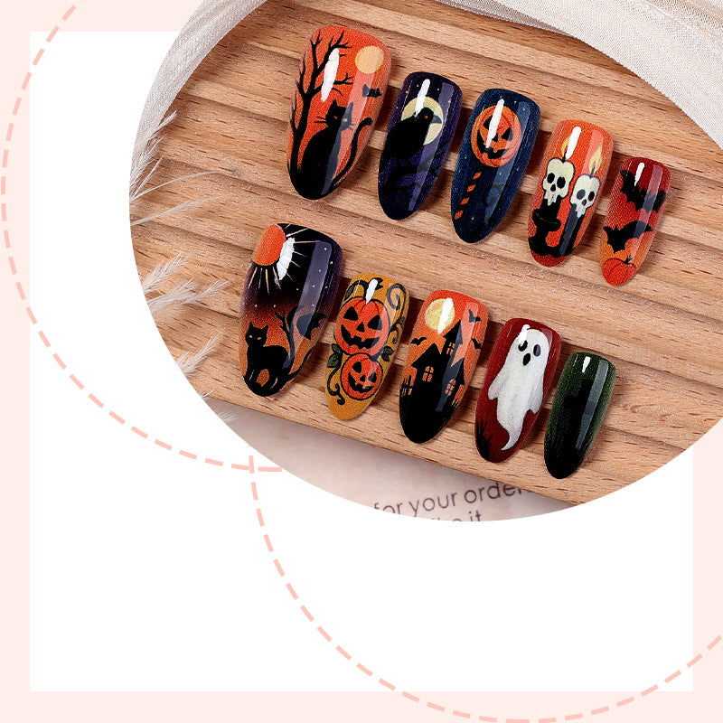 Artificial nail set with creepy Halloween motifs Bowlift 1789118658