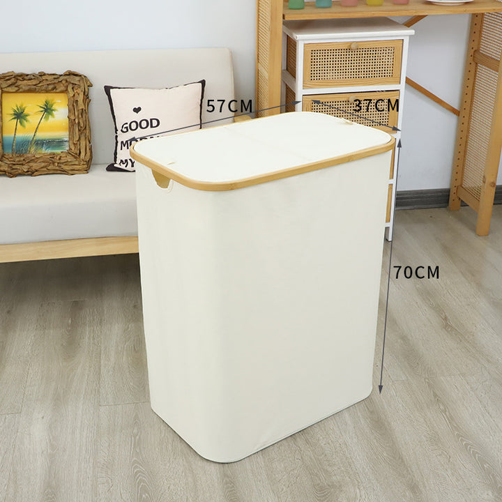 Practical laundry basket with lid Bowlift