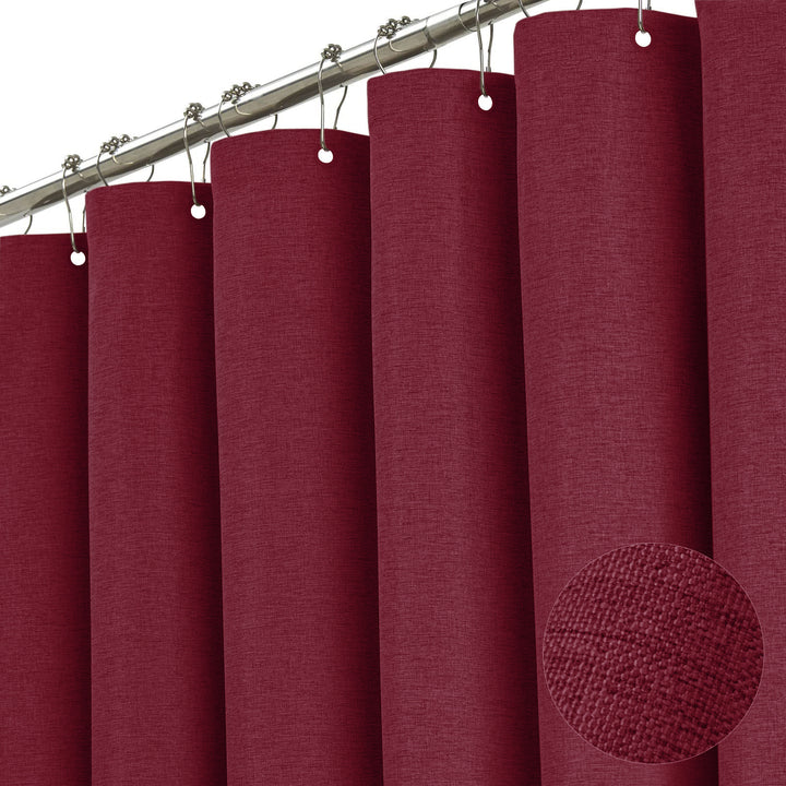 Textured Fabric Shower Curtain Bowlift
