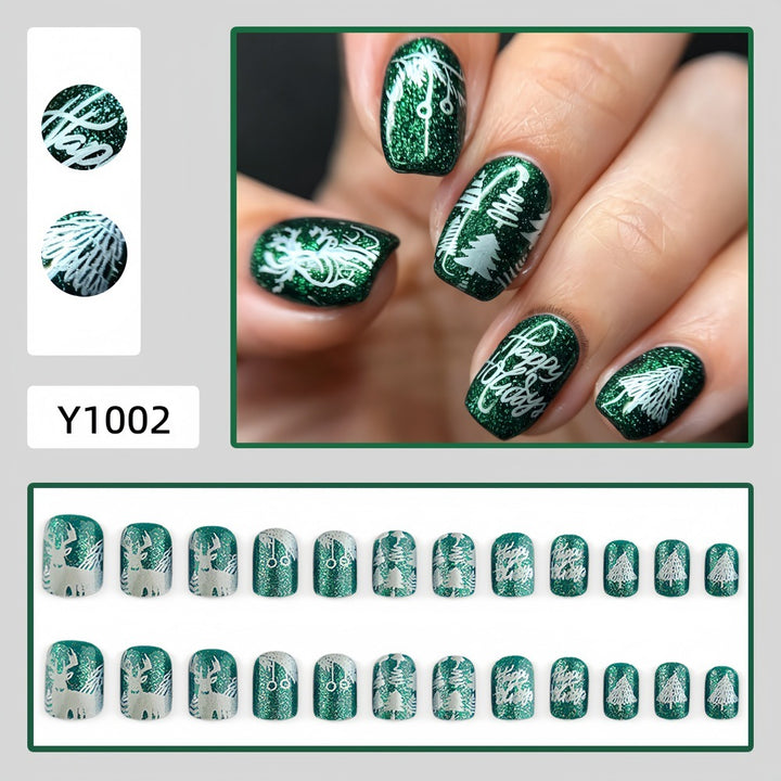 Artificial nails with festive winter motifs Bowlift