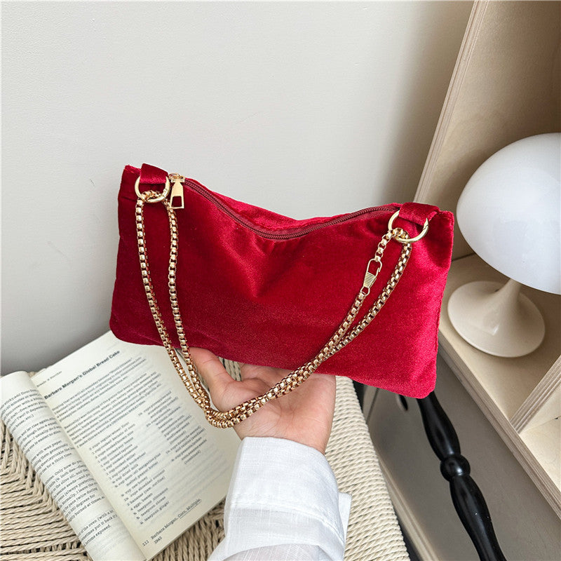WoElegant Velvet Clutch Bag Bowlift