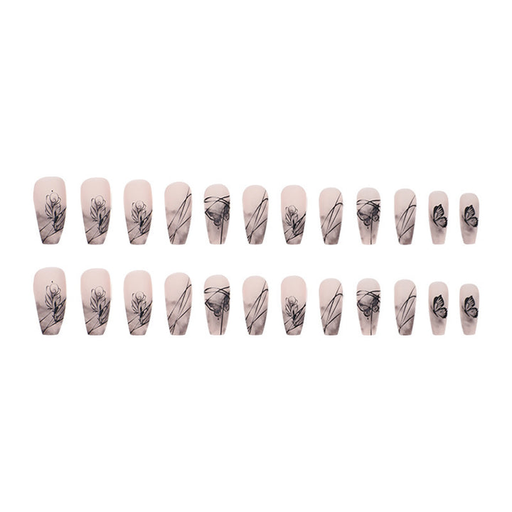 Artificial nails with floral designs Bowlift