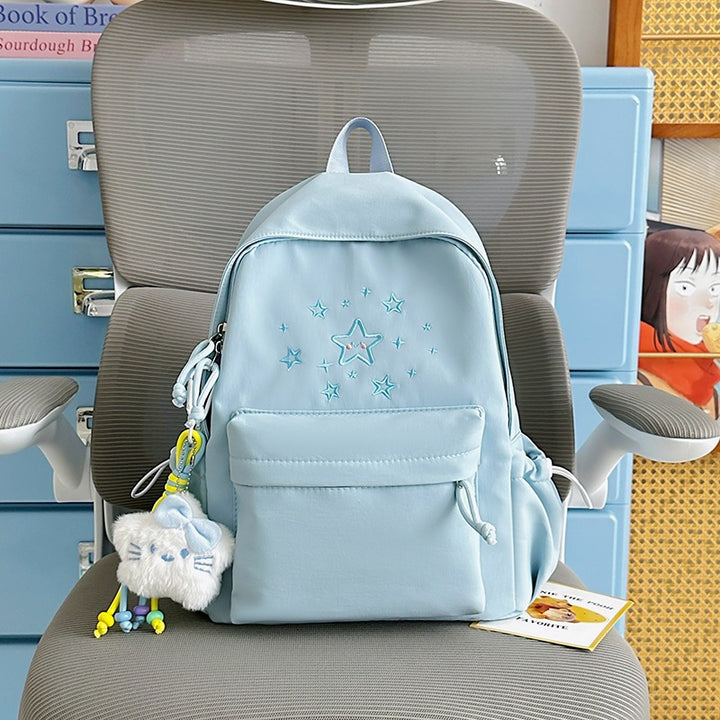 Cute Printed Star-Embellished Backpack Bowlift