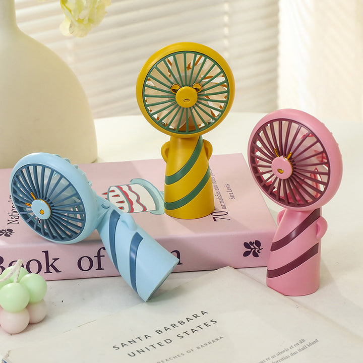Women's Portable Mini Handheld Fan with USB Charging Function and Ergonomic Design Bowlift
