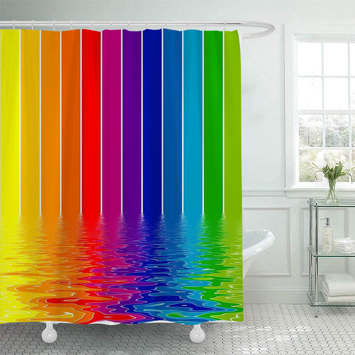 Scenic Beach-Themed Shower Curtain Bowlift