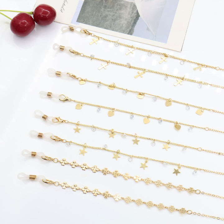 Cross-Embellished Eyewear Chain Bowlift