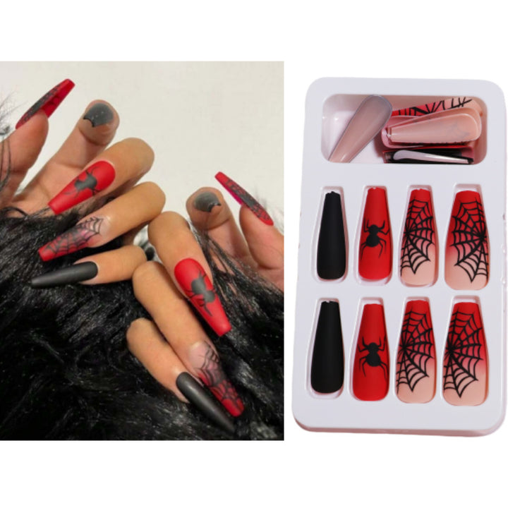 Artistic Press-On Nail Design with Dripping Effect Bowlift