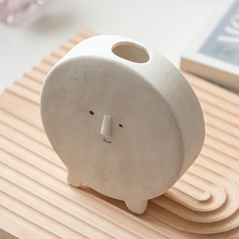 Decorative Face-shaped Ceramic Planter