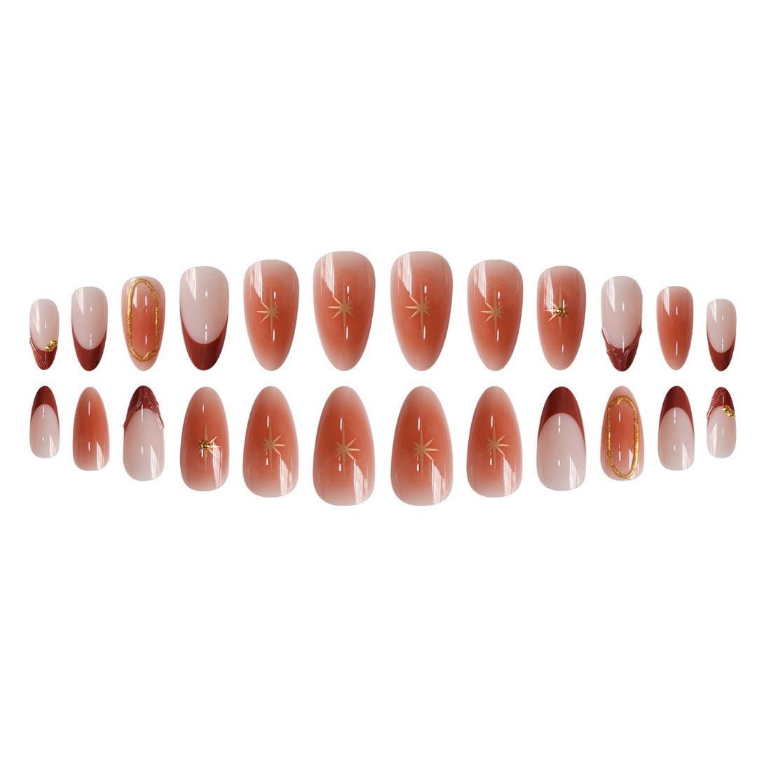 Artistic Gradient Press-On Nails Bowlift