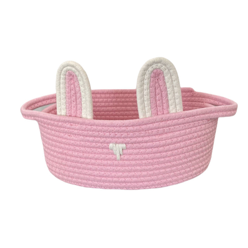 Ladies decorative storage basket with bunny ear design Bowlift