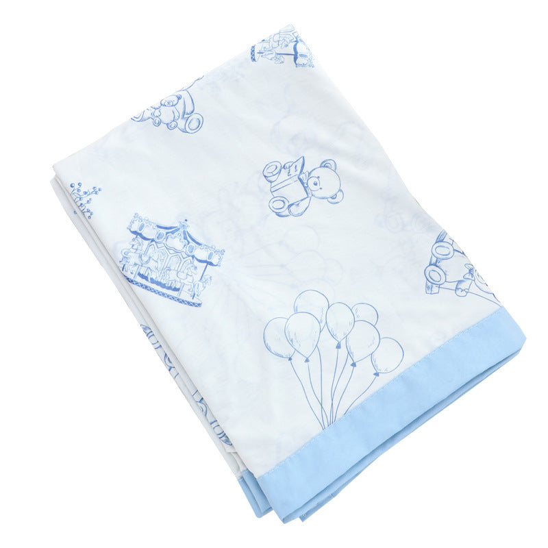 Unisex Nan cozy baby blanket made of cotton muslin with breathable filling and satin edge Bowlift