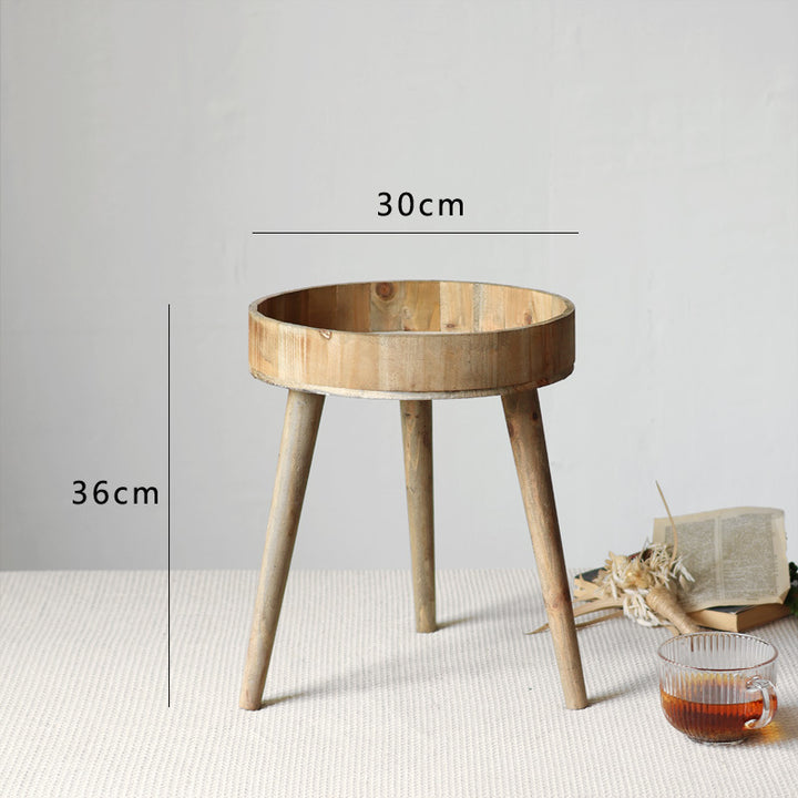 Modern side table made of wood Bowlift