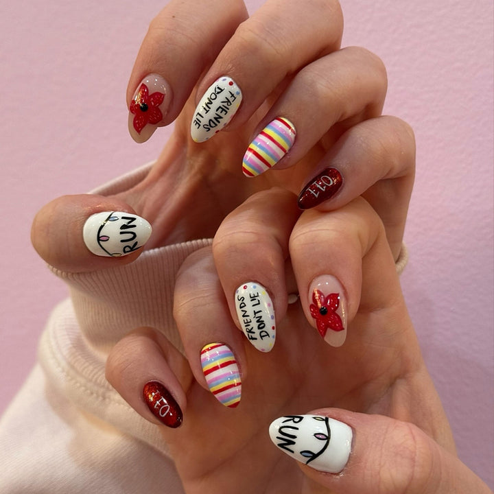 Creative Art Fingernails in Playful Design Bowlift
