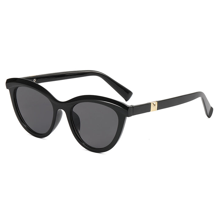 Ladies elegant Cat-Eye sunglasses with stylish metal frame Bowlift