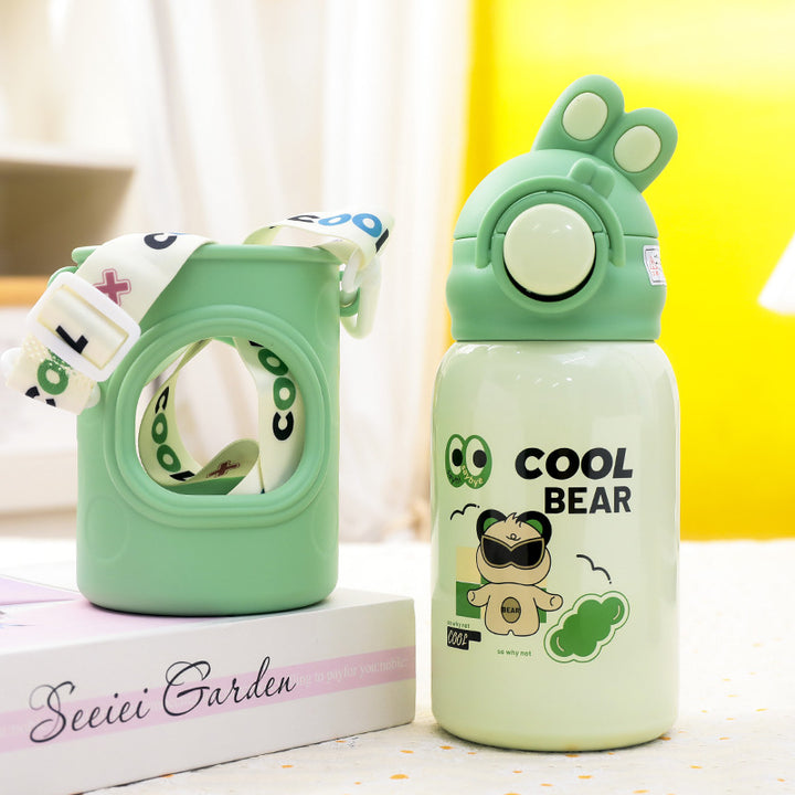 Insulated drinking bottle with playful animal design Bowlift