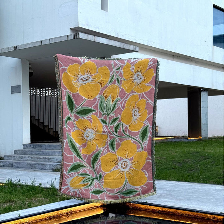 Floral Patterned Throw Blanket