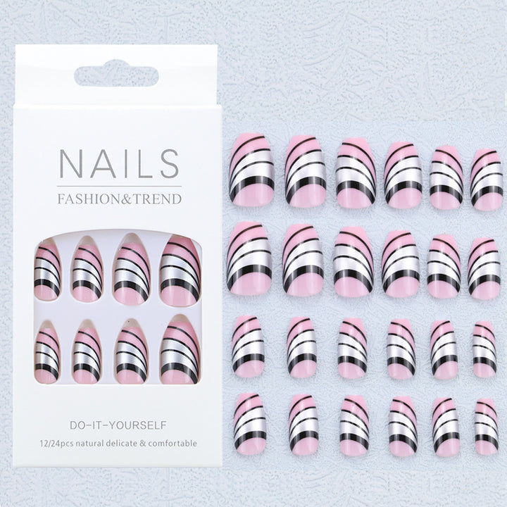 Artistic Graphic Press-On Nail Set Bowlift
