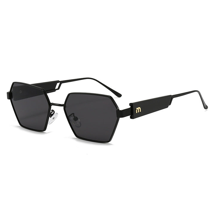 Women's Hexagon Sunglasses with Luxurious Metal Accents Bowlift