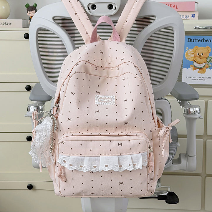 Charming Bow-Embellished Backpack