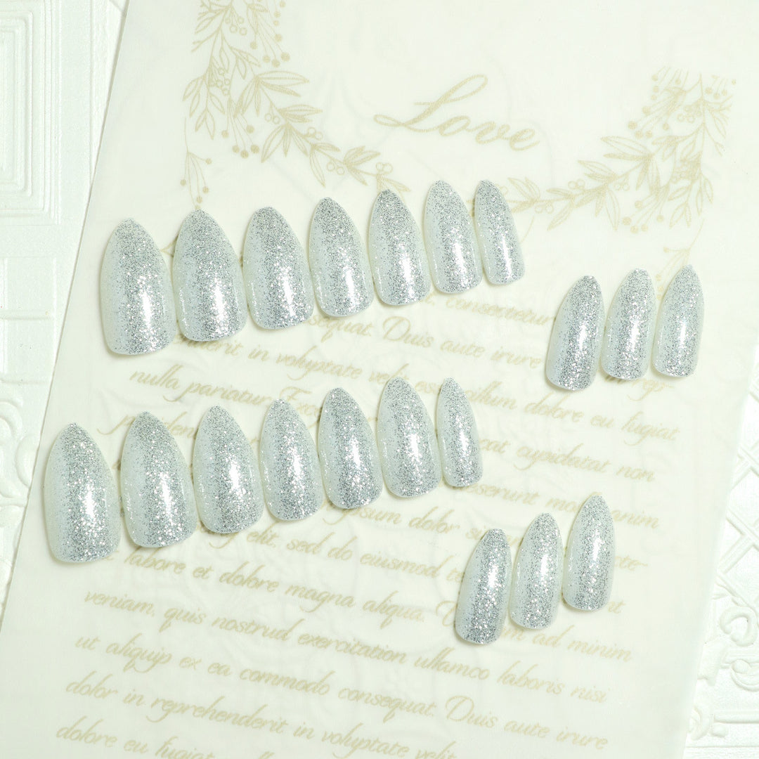 Sparkling Glamour Stiletto Press-On Nails Bowlift