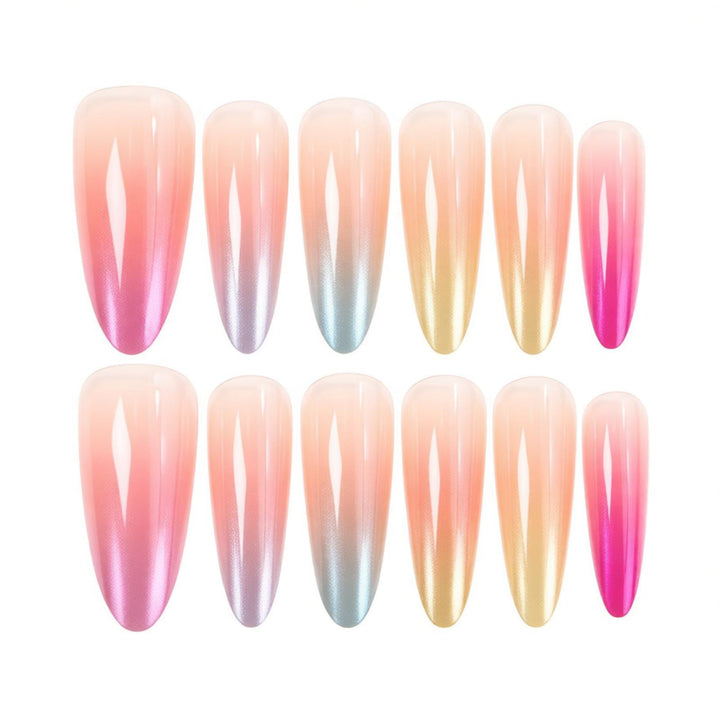 Ombre Gradient Press-On Nail Design Bowlift