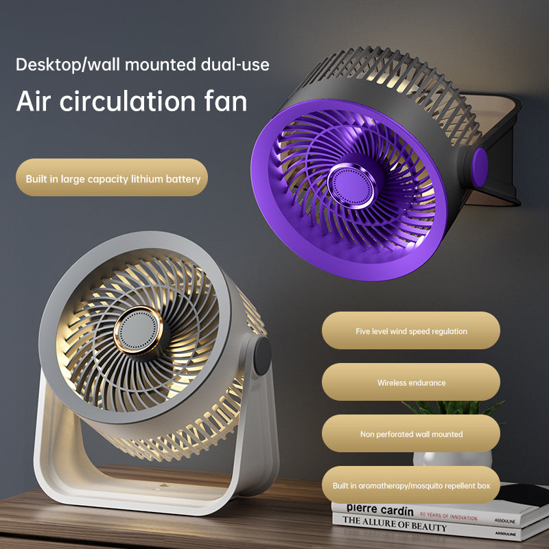 Unisex nan portable rechargeable desk air circulator with adjustable tilt and whisper-quiet brushless motor Bowlift