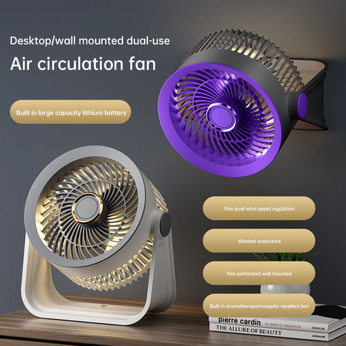 Unisex nan portable rechargeable desk air circulator with adjustable tilt and whisper-quiet brushless motor Bowlift