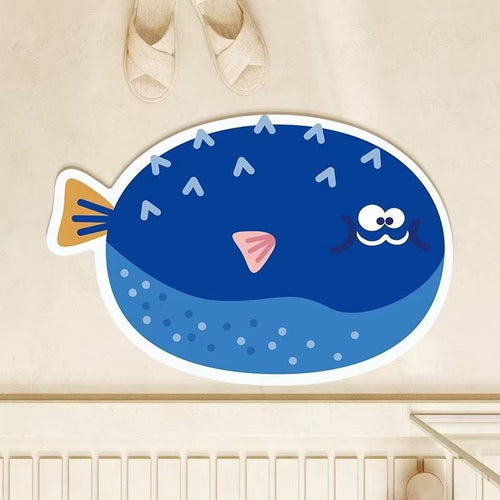 Playful Fish-Shaped Area Rug