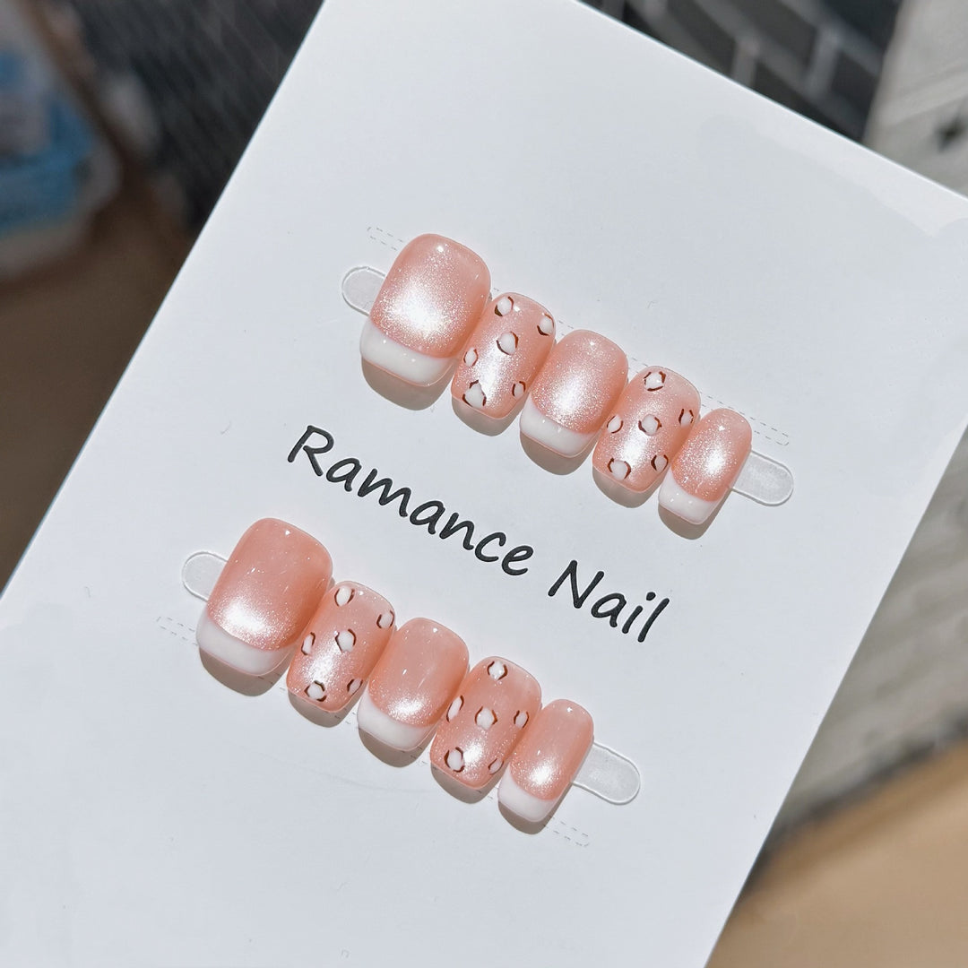 Elegant Press-On Nail Art Set Bowlift