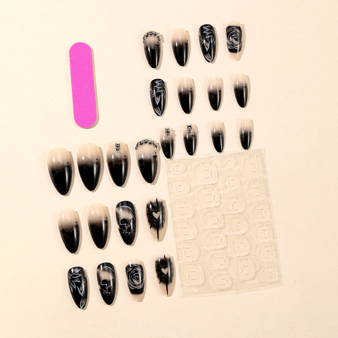 Gothic-Themed 3D Nail Art Extensions Bowlift
