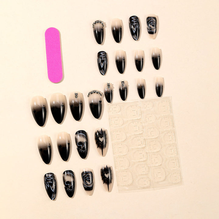 Gothic-Themed 3D Nail Art Extensions Bowlift