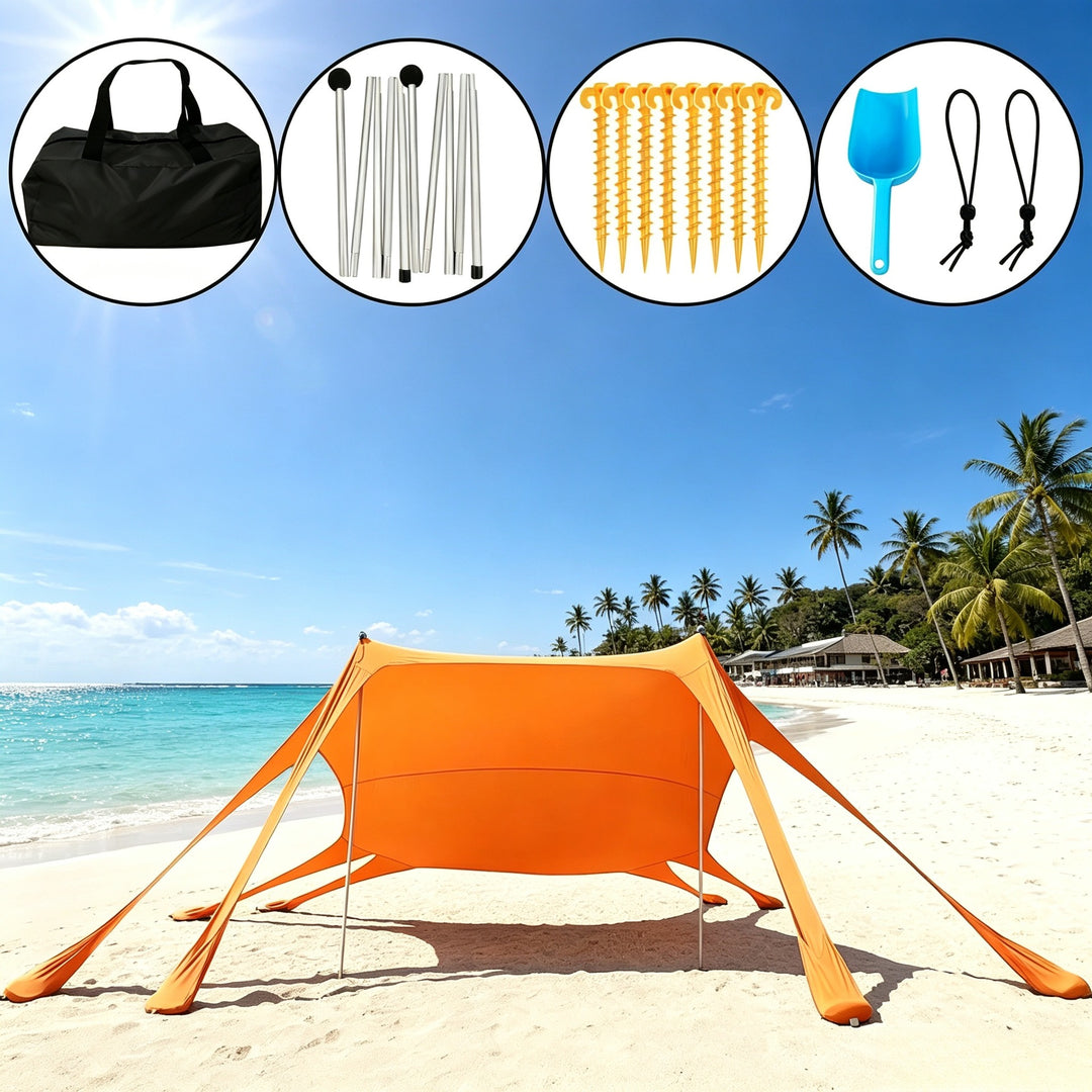 Portable Beach Shade Canopy Bowlift