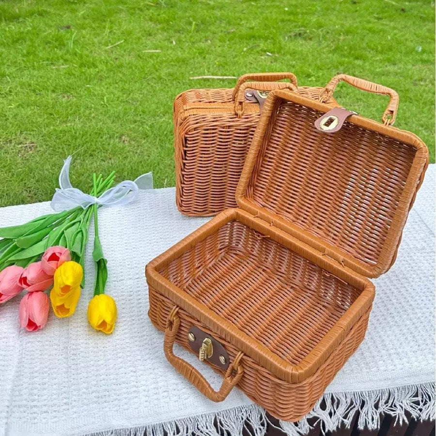 Ladies stylish and practical rattan cosmetic box Bowlift
