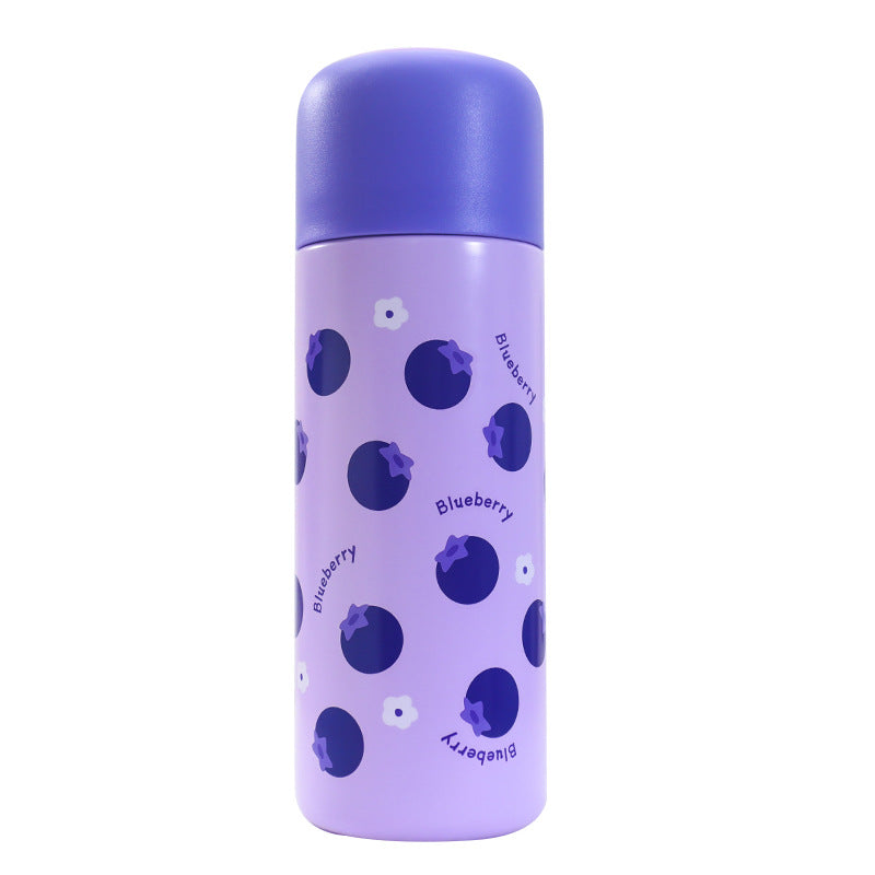 Insulated Drink Bottle In Cheerful Blueberry Design Bowlift
