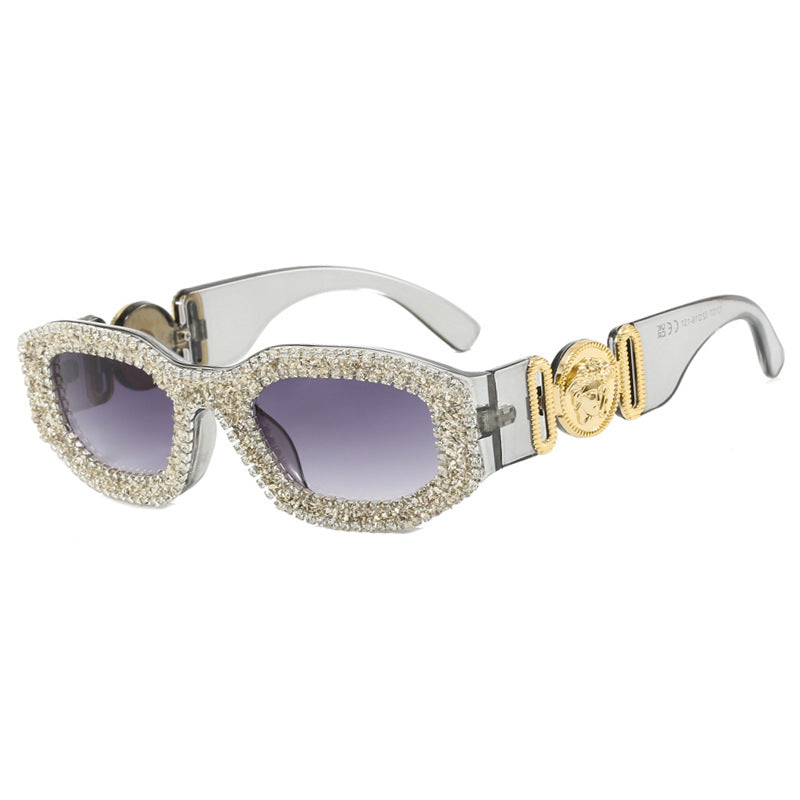 Women's extravagantly designed sunglasses with rhinestone-studded frame Bowlift