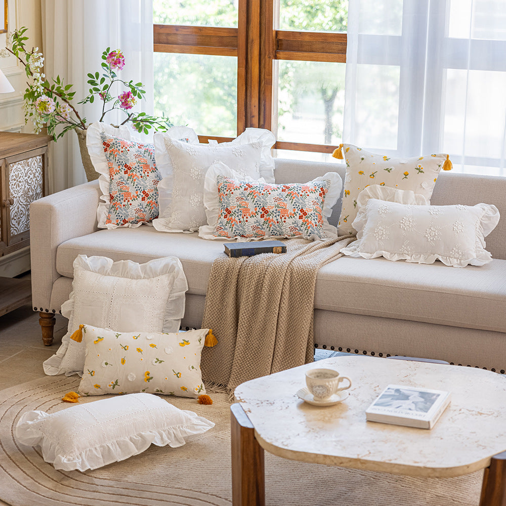 Decorative Ruffled Pillow