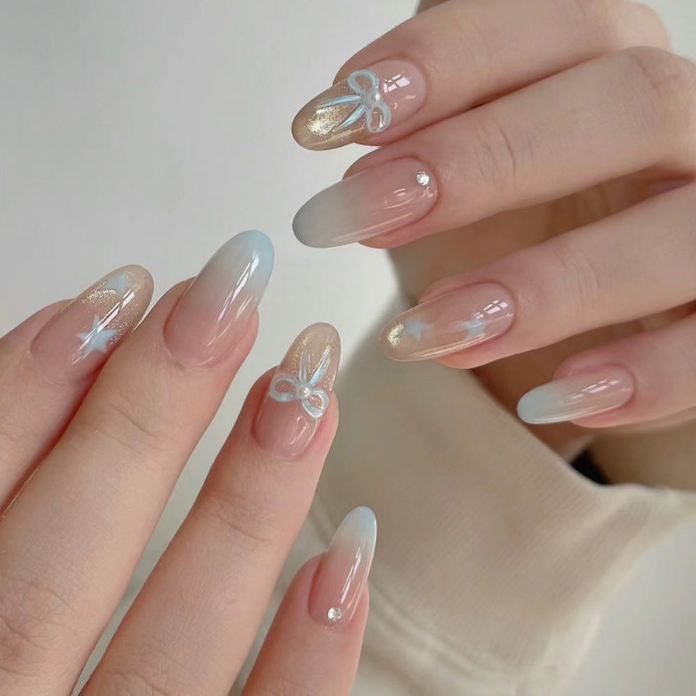 Cute Bear-Themed Press-On Nail Set Bowlift