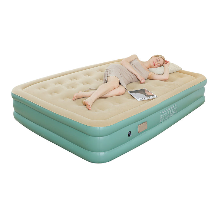 Women's Automatic Inflatable Air Mattress with Integrated Headrests Bowlift