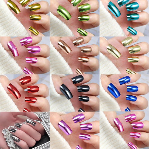 Metallic Polish Press-On Nail Set Bowlift