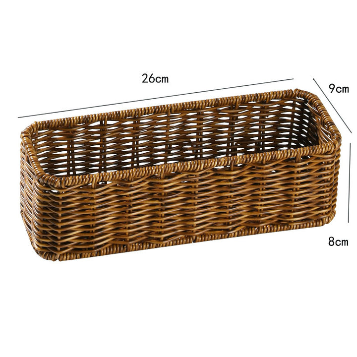 Handcrafted Rectangular Wicker Storage Bin Bowlift