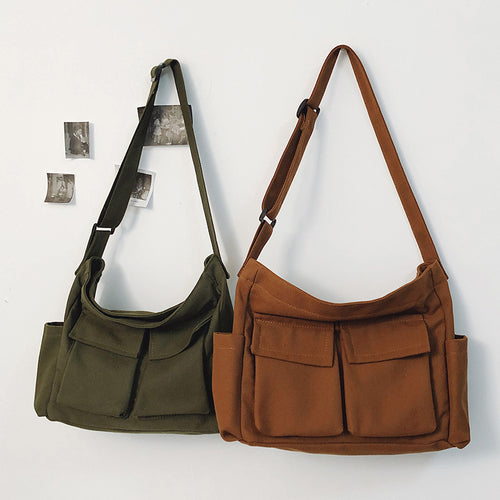Multi-Pocket Casual Shoulder Bag Bowlift