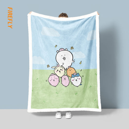 Cartoon-Themed Fleece Throw Blanket