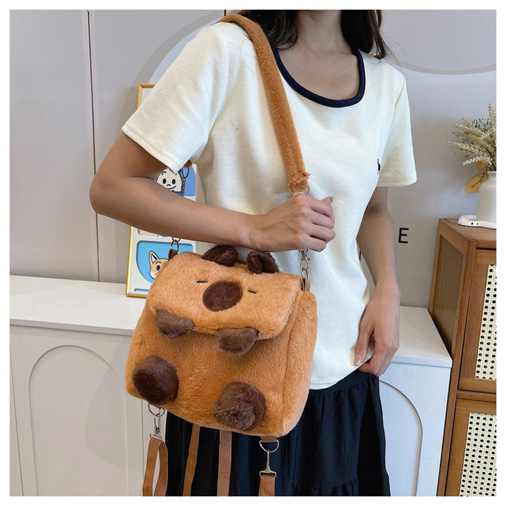 Plush Backpack In Pig Design Bowlift
