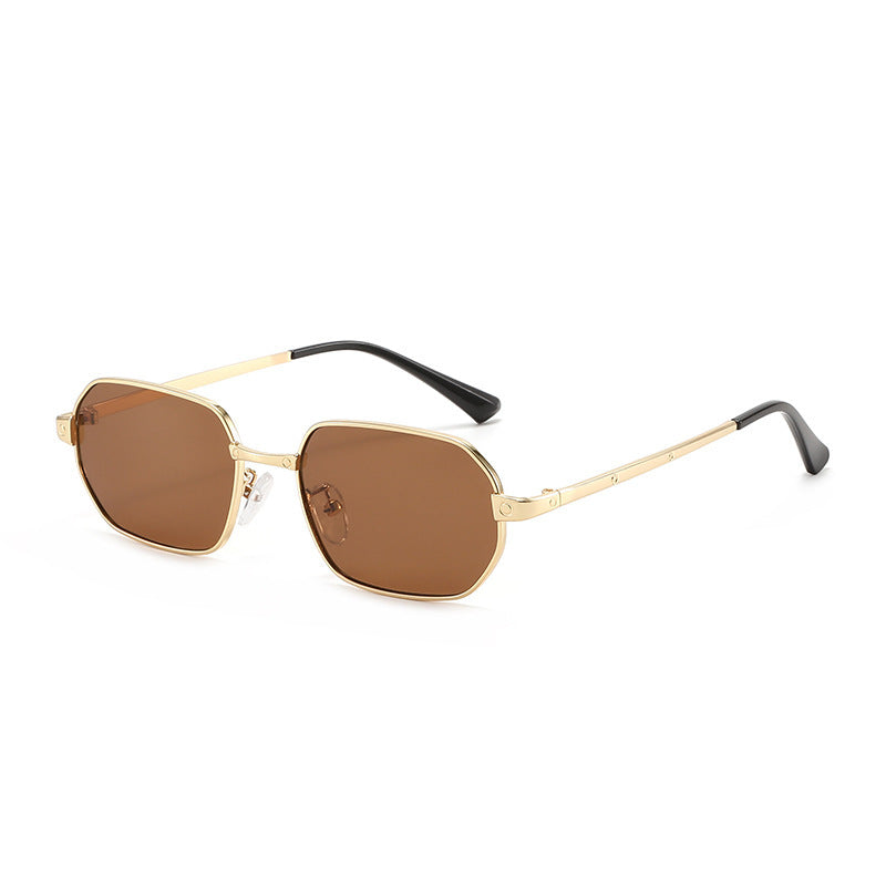 Geometric Metal Frame Sunglasses Bowlift