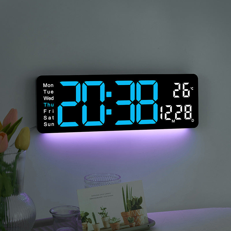 Digital LED Alarm Clock with Temperature and Day of the Week Display Bowlift